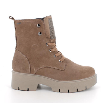 Anfibi da donna beige con zip Anfibi da donna beige con zip