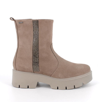Stivaletti da donna beige con zip Stivaletti da donna beige con zip
