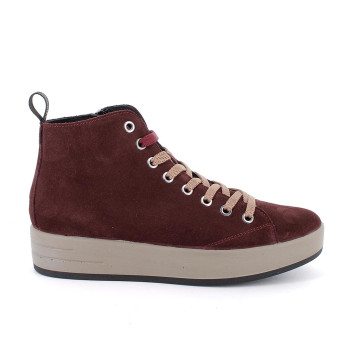 Botines para mujer burdeos con cremallera Botines para mujer burdeos con cremallera