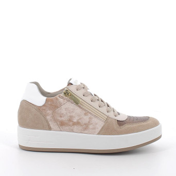 Женские кроссовки с молнией, бежевый Женские кроссовки с молнией, бежевый