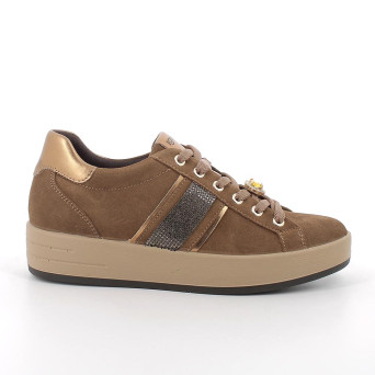 Sneakers da donna marrone con lacci Sneakers da donna marrone con lacci