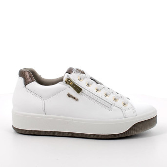 Sneakers da donna bianco con zip Sneakers da donna bianco con zip
