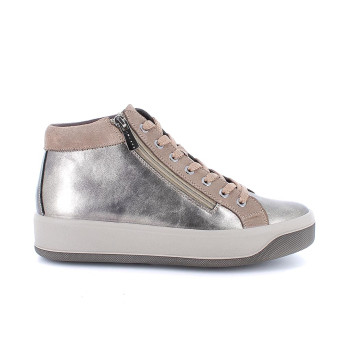 Sneakers da donna platino con zip Sneakers da donna platino con zip