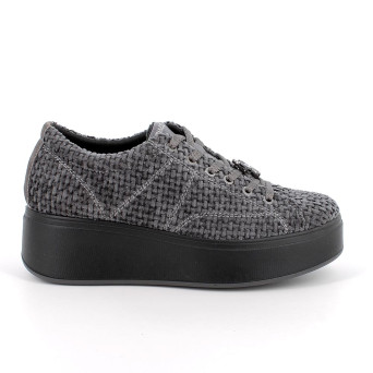 Sneakers with wedge for women grey with laces Sneakers with wedge for women grey with laces