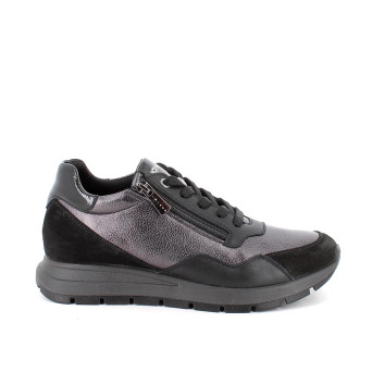 Sneakers da donna grigio con zip Sneakers da donna grigio con zip