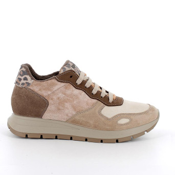 Женские кроссовки на шнурках, бежевый Женские кроссовки на шнурках, бежевый