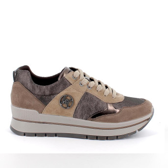 Sneakers da donna marrone con lacci Sneakers da donna marrone con lacci