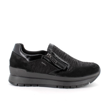 Slip on da donna nero con zip Slip on da donna nero con zip