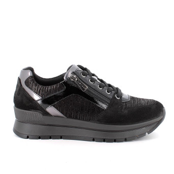 Sneakers da donna nero con zip Sneakers da donna nero con zip
