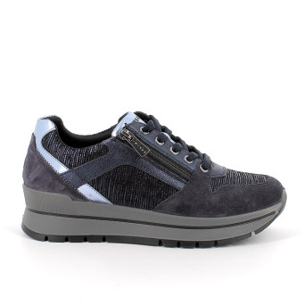 Sneakers da donna blu con zip Sneakers da donna blu con zip
