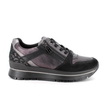 Sneakers da donna nero con zip Sneakers da donna nero con zip