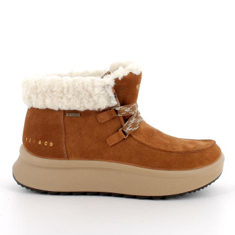 Stivaletti gore-tex da donna marrone con lacci Stivaletti gore-tex da donna marrone con lacci