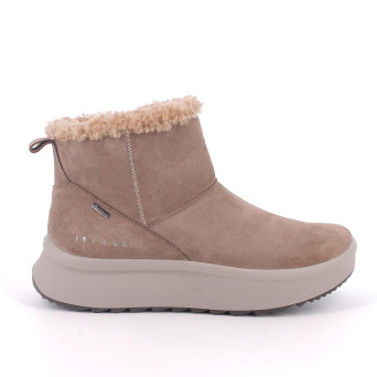 Bottines gore-tex avec coin pour femme beige avec zip Bottines gore-tex avec coin pour femme beige avec zip
