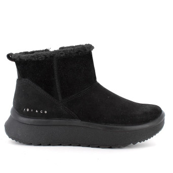 Half boot with wedge for women black with zip Half boot with wedge for women black with zip