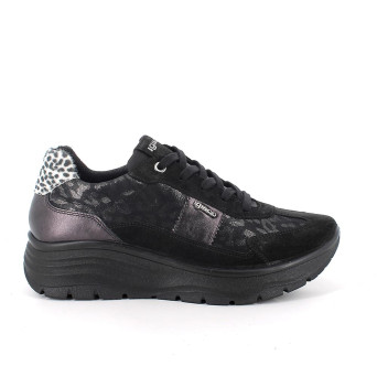 DAME SNEAKER MIT KEILABSATZ SCHWARZ MIT SENKEL DAME SNEAKER MIT KEILABSATZ SCHWARZ MIT SENKEL