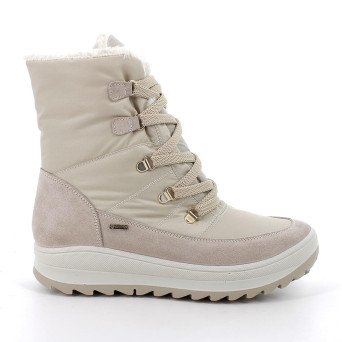 Bottillon gore-tex pour femme beige avec lacets Bottillon gore-tex pour femme beige avec lacets