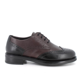 Lace-up shoes for women brown and black with laces Lace-up shoes for women brown and black with laces