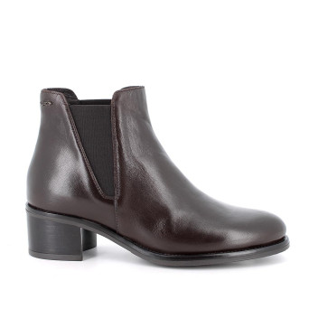 Bottine avec talon pour femme brun avec elastique Bottine avec talon pour femme brun avec elastique