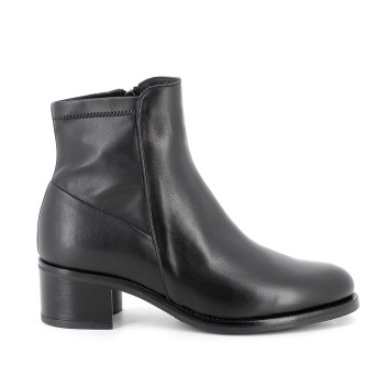 Stivaletti con tacco da donna nero con zip Stivaletti con tacco da donna nero con zip