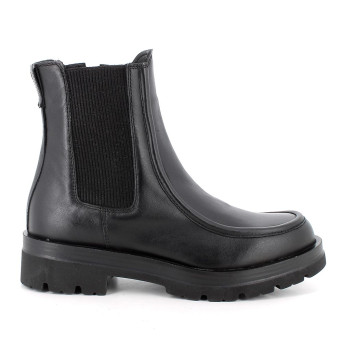 Stivaletti con tacco da donna nero con zip Stivaletti con tacco da donna nero con zip