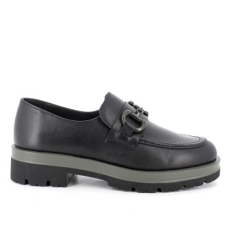 Mocassin avec talon pour femme noir avec elastique Mocassin avec talon pour femme noir avec elastique