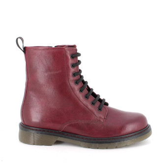 Женские армейские ботинки с молнией, бордовый Женские армейские ботинки с молнией, бордовый