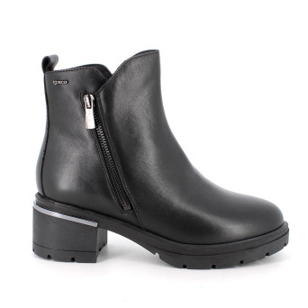 Stivaletti con tacco da donna nero con zip Stivaletti con tacco da donna nero con zip