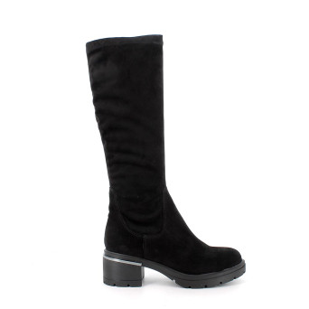 Botte avec talon pour femme noir avec zip Botte avec talon pour femme noir avec zip