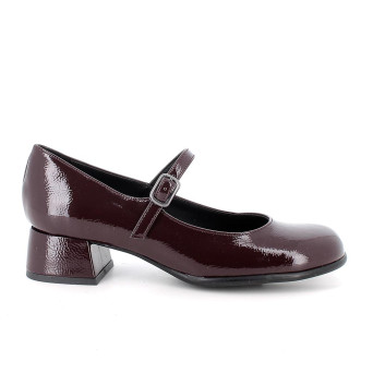 Décolleté avec talon pour femme bordeaux avec boucle Décolleté avec talon pour femme bordeaux avec boucle