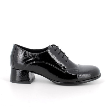 Lace-up shoe with heel for women black with laces Lace-up shoe with heel for women black with laces