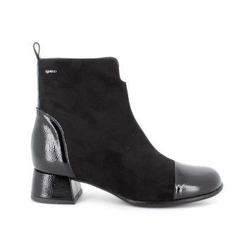 Stivaletti con tacco da donna nero con zip Stivaletti con tacco da donna nero con zip