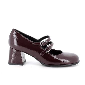 Décolleté avec talon pour femme bordeaux avec boucle Décolleté avec talon pour femme bordeaux avec boucle