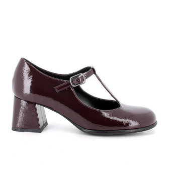 Décolleté con tacco da donna bordò con fibbia Décolleté con tacco da donna bordò con fibbia