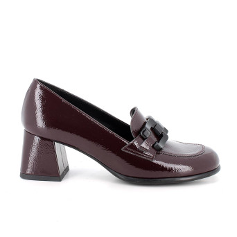 Mocassins with heel for women burgundy Mocassins with heel for women burgundy
