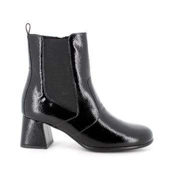 Half boots with heel for women black with zip Half boots with heel for women black with zip