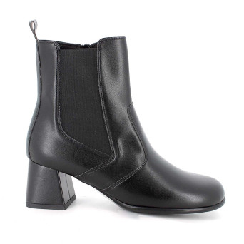 DAME STIEFELETTE MIT ABSATZ SCHWARZ MIT ZIP DAME STIEFELETTE MIT ABSATZ SCHWARZ MIT ZIP