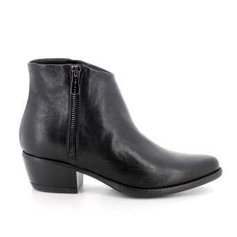 Stivaletti con tacco da donna nero con zip Stivaletti con tacco da donna nero con zip