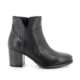 Bottine avec talon pour femme noir avec zip Bottine avec talon pour femme noir avec zip