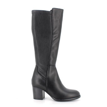 Botte avec talon pour femme noir avec zip Botte avec talon pour femme noir avec zip