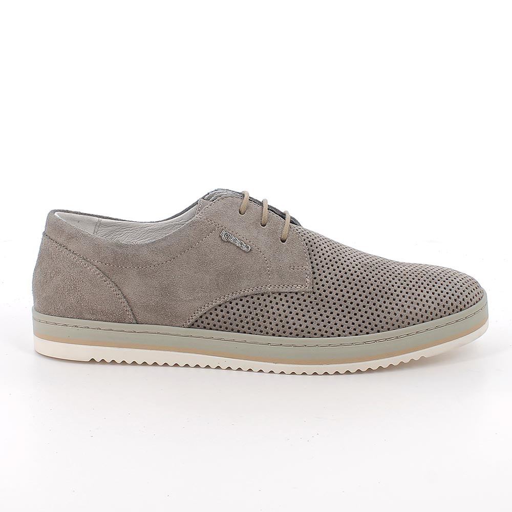 ELEGANT SHOES FOR MAN   GREY AND BEIGE WITH LACES