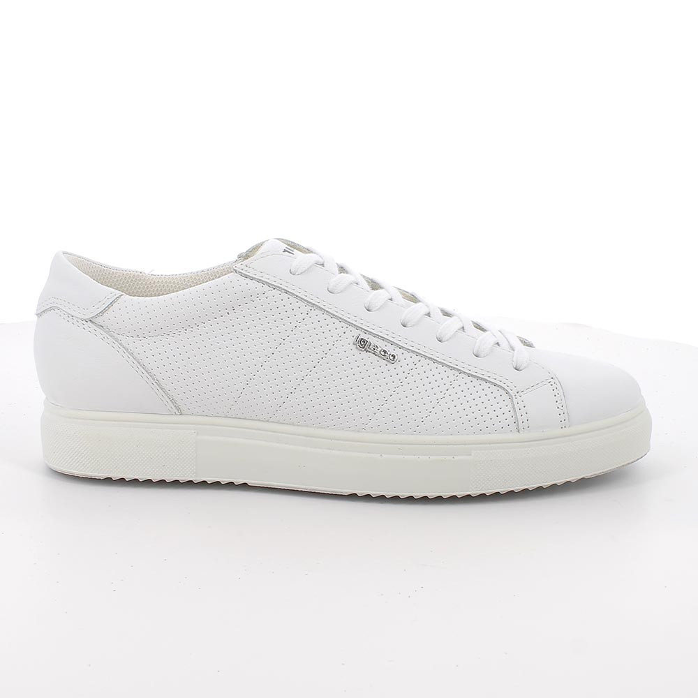 Sneakers da uomo bianco con lacci