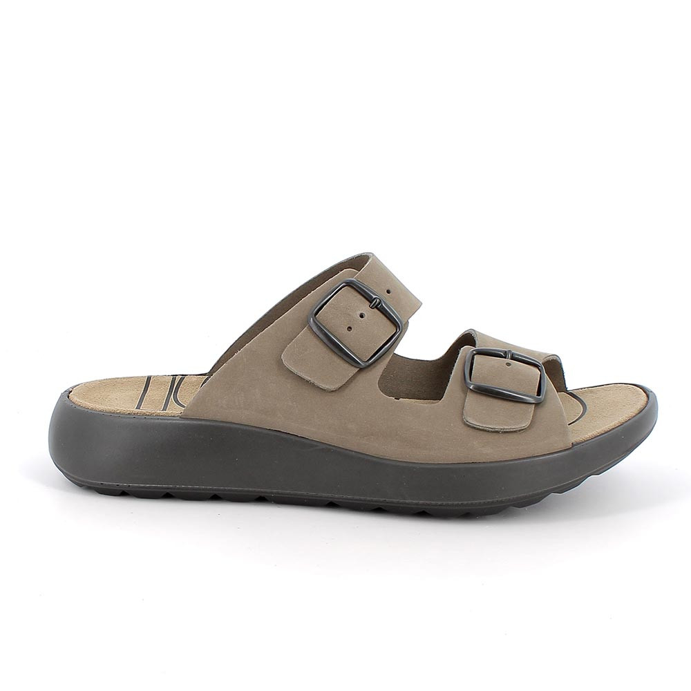 Sandali da uomo verde con fibbia