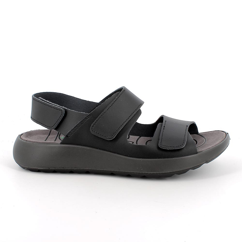 Sandali da uomo nero con strap