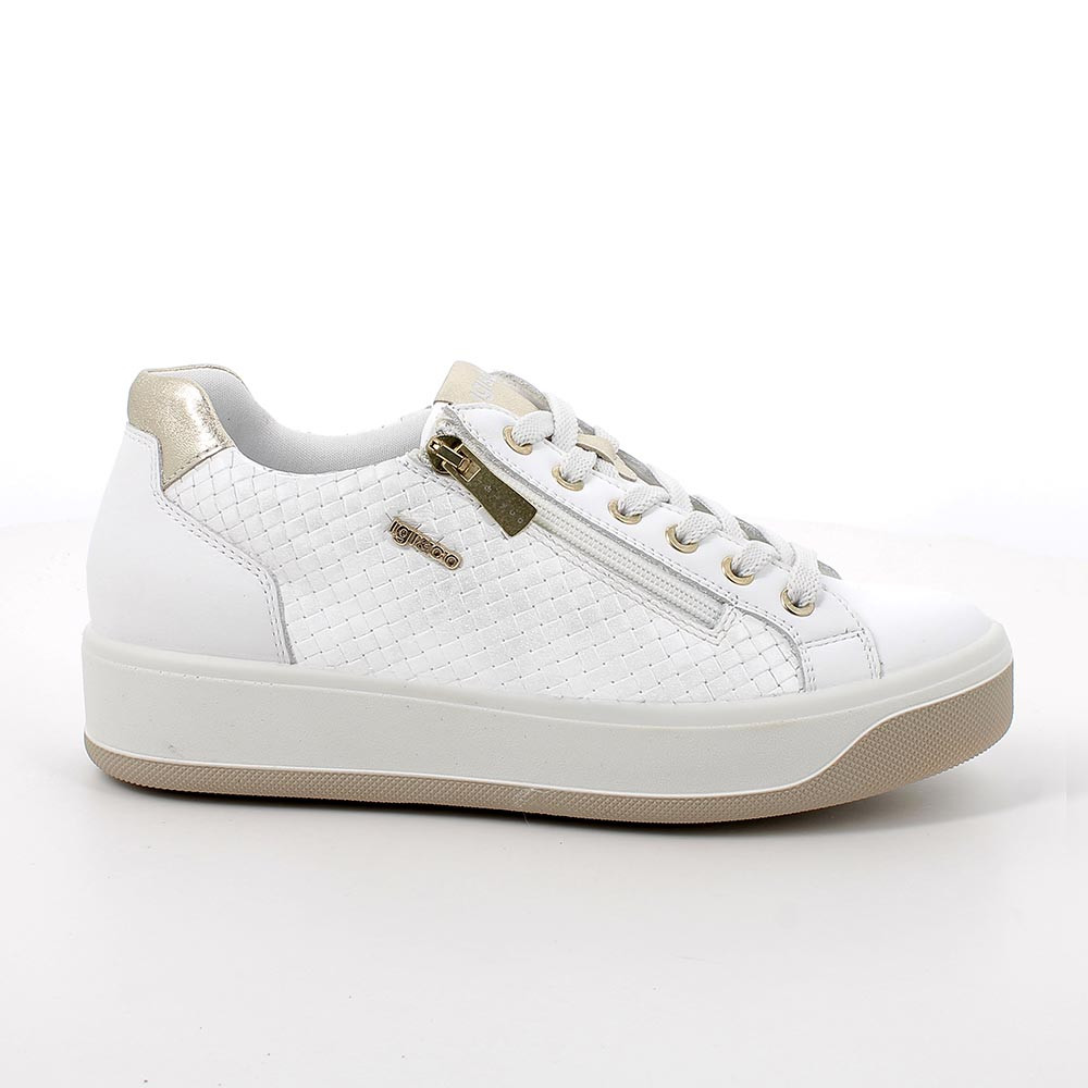 SNEAKERS FOR WOMAN  WHITE WHIT ZIP