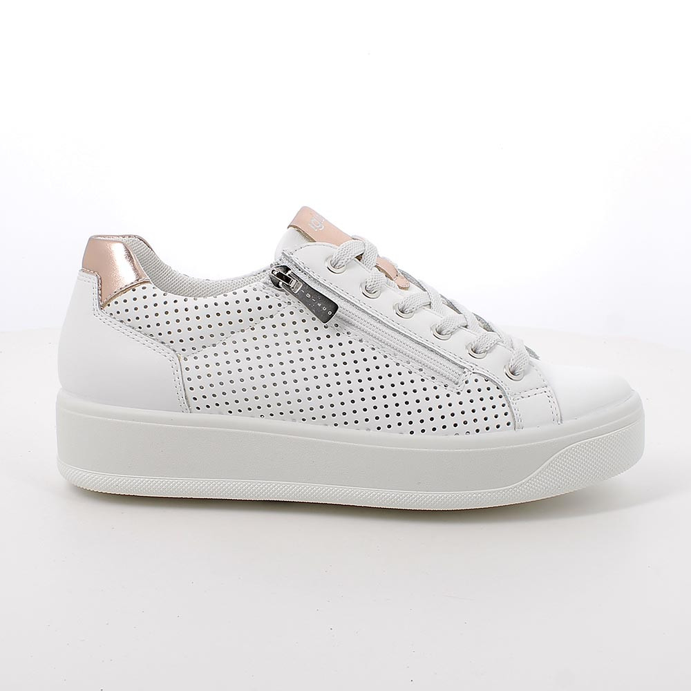 SNEAKERS FOR WOMAN  WHITE WHIT ZIP