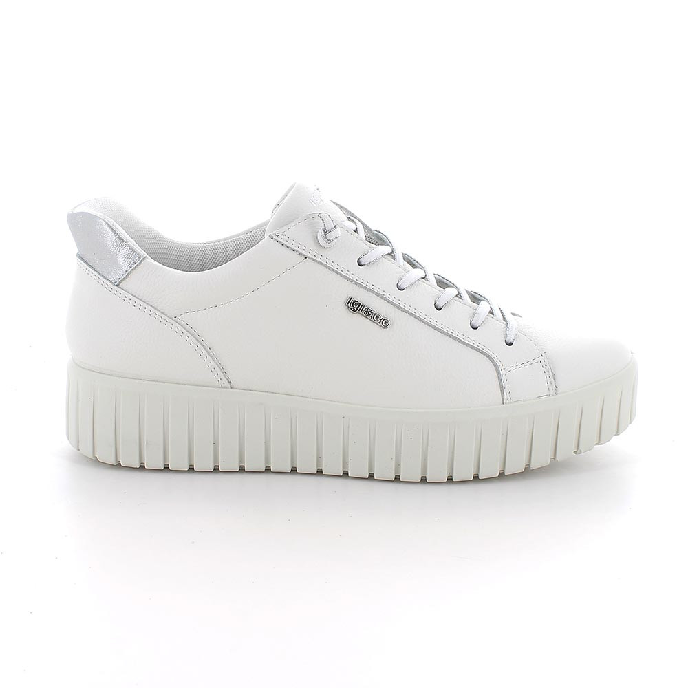 SNEAKERS WITH WEDGE FOR WOMAN  WHITE WITH ELASTIC