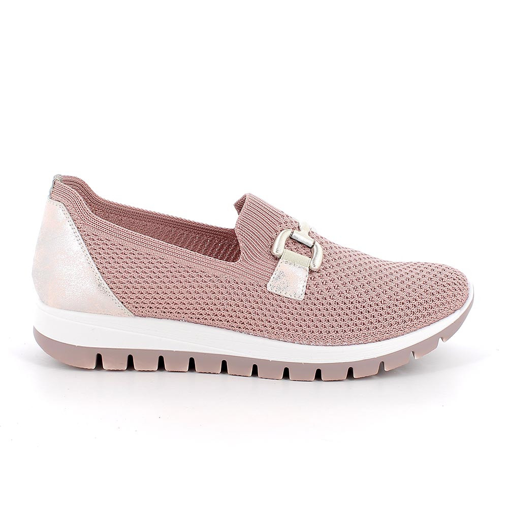 SLIP ON MIT SOCKE FUER FRAUEN  ROSA MIT ELASTIK