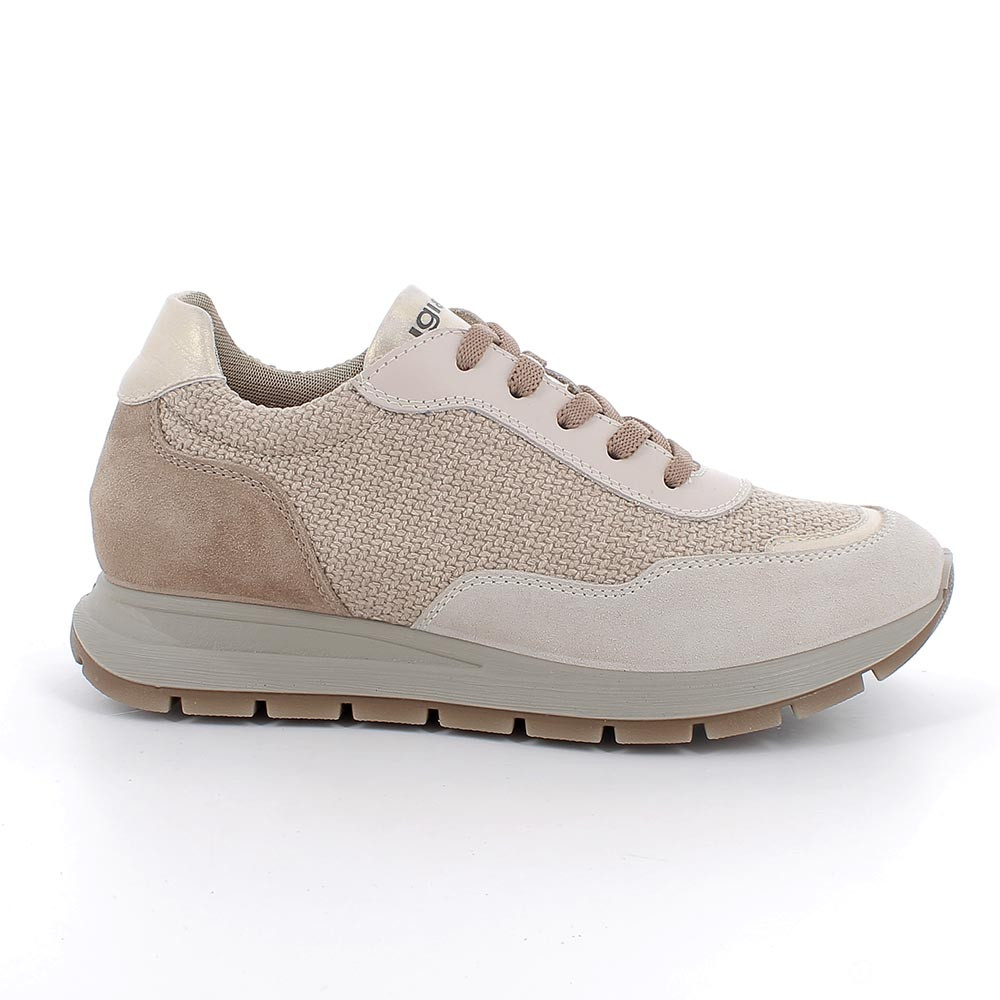 SNEAKERS FOR WOMAN  BEIGE WITH LACES
