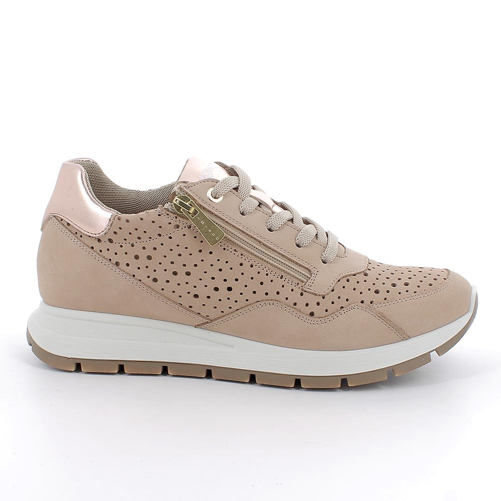 SNEAKERS FOR WOMAN  BEIGE  WITH ZIP
