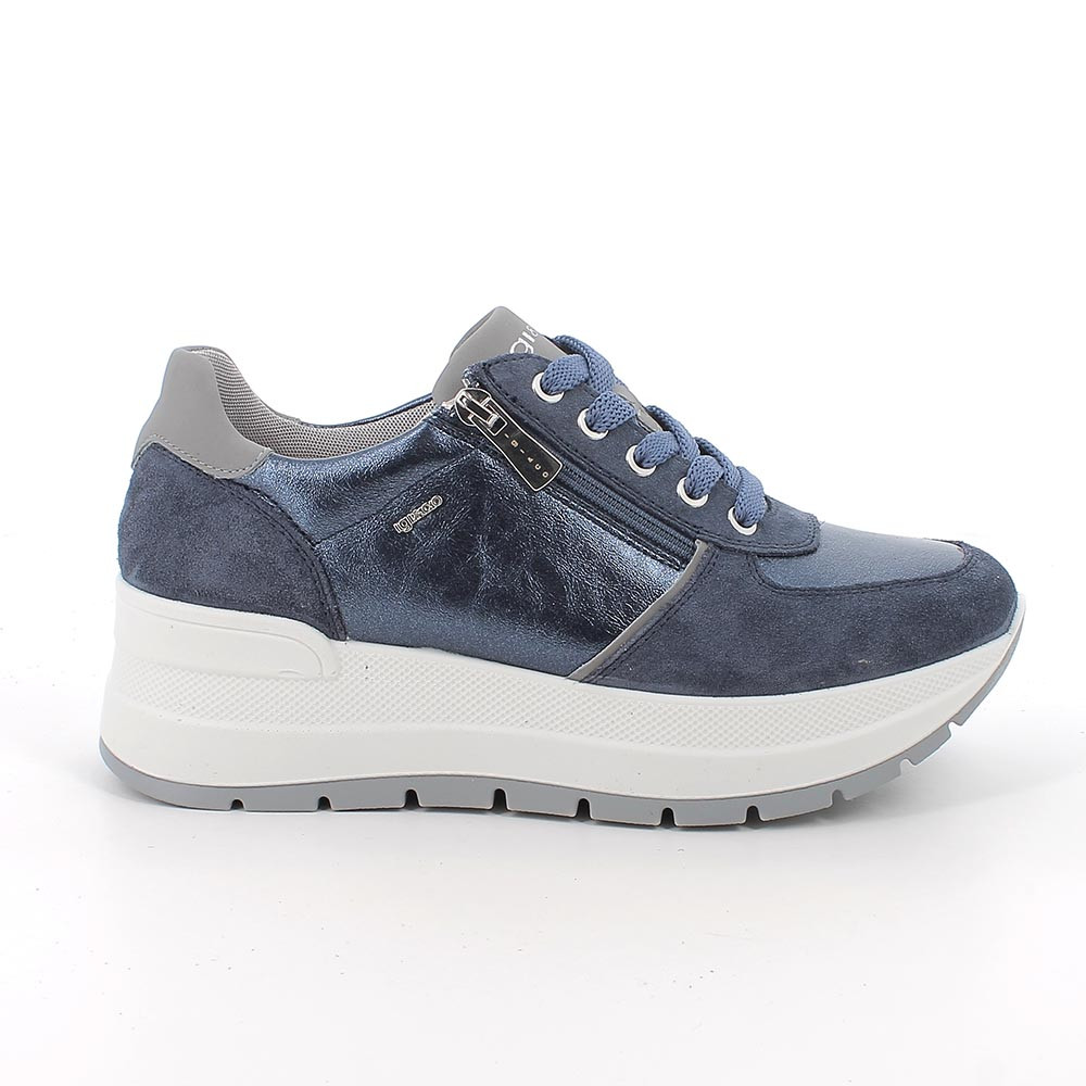SNEAKERS FOR WOMAN BLUE WITH ZIP